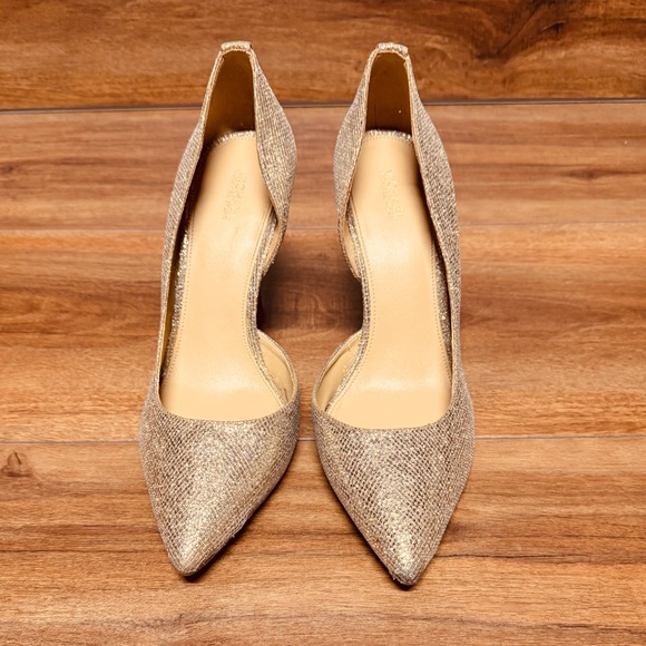 Women’s MK Glitter Gold Heels - Picture 4 of 8